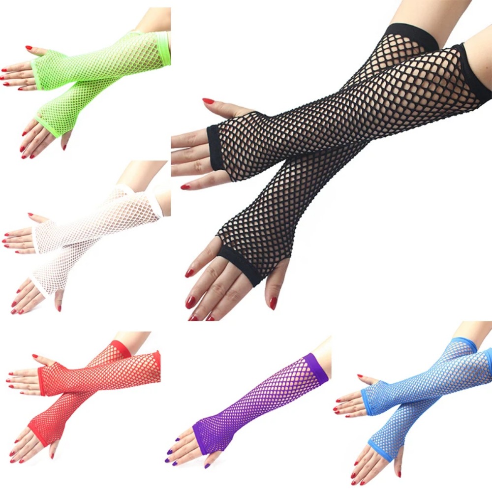 Guantes largos sin dedos de re - Fingerless Glove Knit reseña y precio