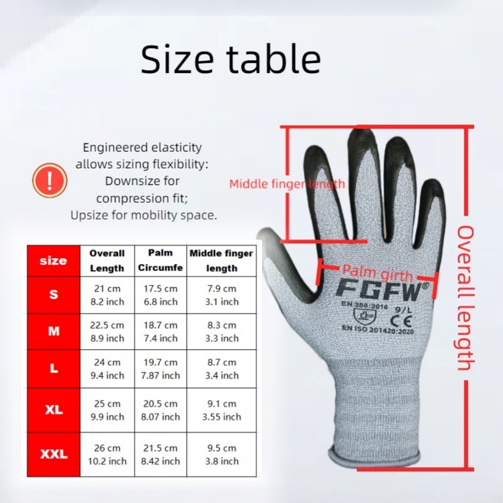 3 pares de guantes de trabajo  - Nitrile Mechanic Glove reseña y precio